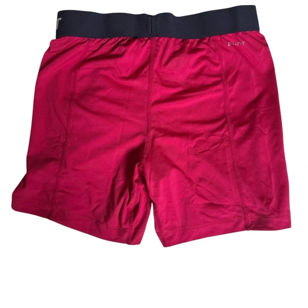 Nike Women's Fuchsia Pro Combat Athletic Shorts - Picture 2 of 4